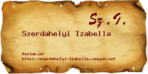 Szerdahelyi Izabella névjegykártya