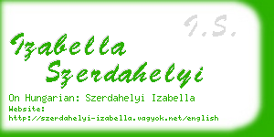 izabella szerdahelyi business card